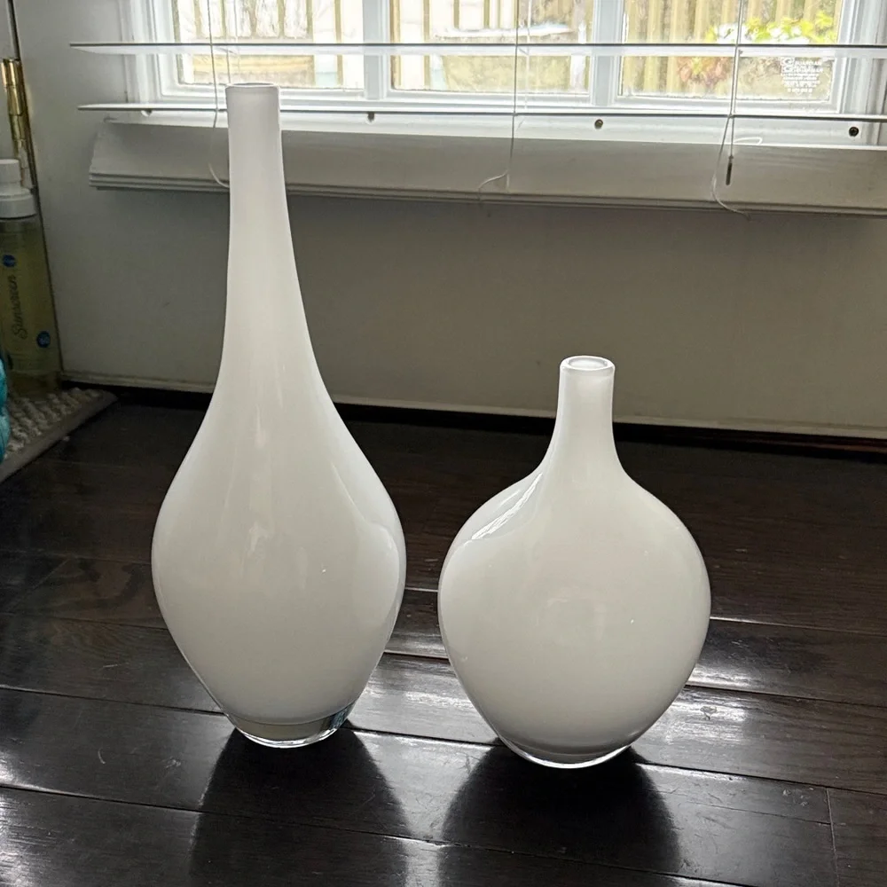 IKEA White Vase Duo